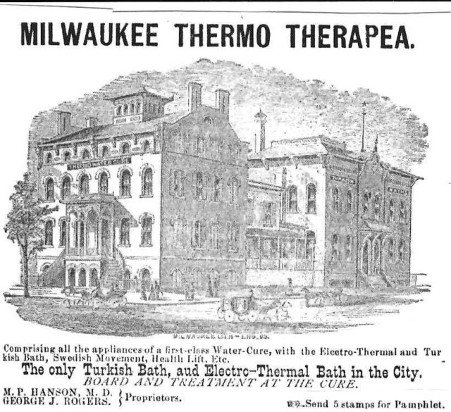 Went to Milwaukee to try Dr. Hanson's Turkish baths. - Lavinia Goodell